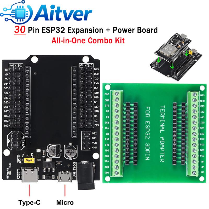 ESP32 30PIN 拡張ボード + 電源ボード コンボキ - Esp32 Uart Module のレビューと価格