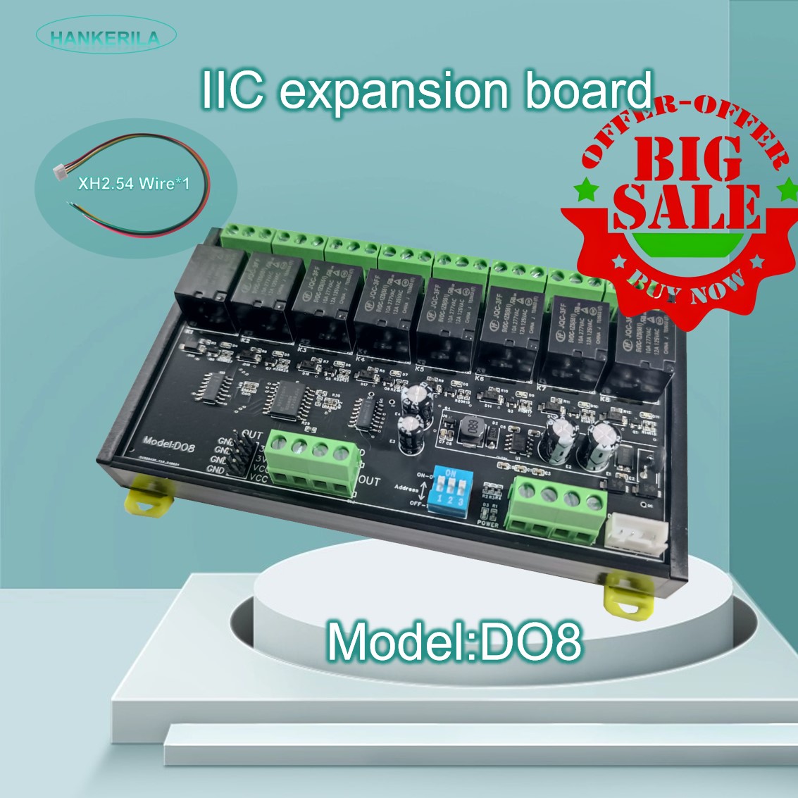 リレーボードi2c拡張リレーボード、i2cアドレスを介したg - Espressif Esp32 のレビューと価格