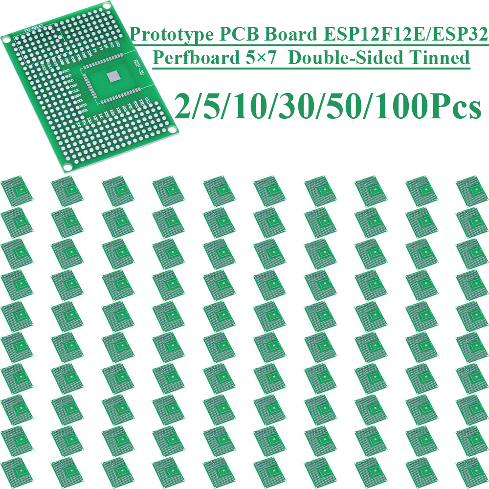 2〜100個 5X7 両面錫メッキブレッドボードプロトタイプ - Esp8266 のレビューと価格