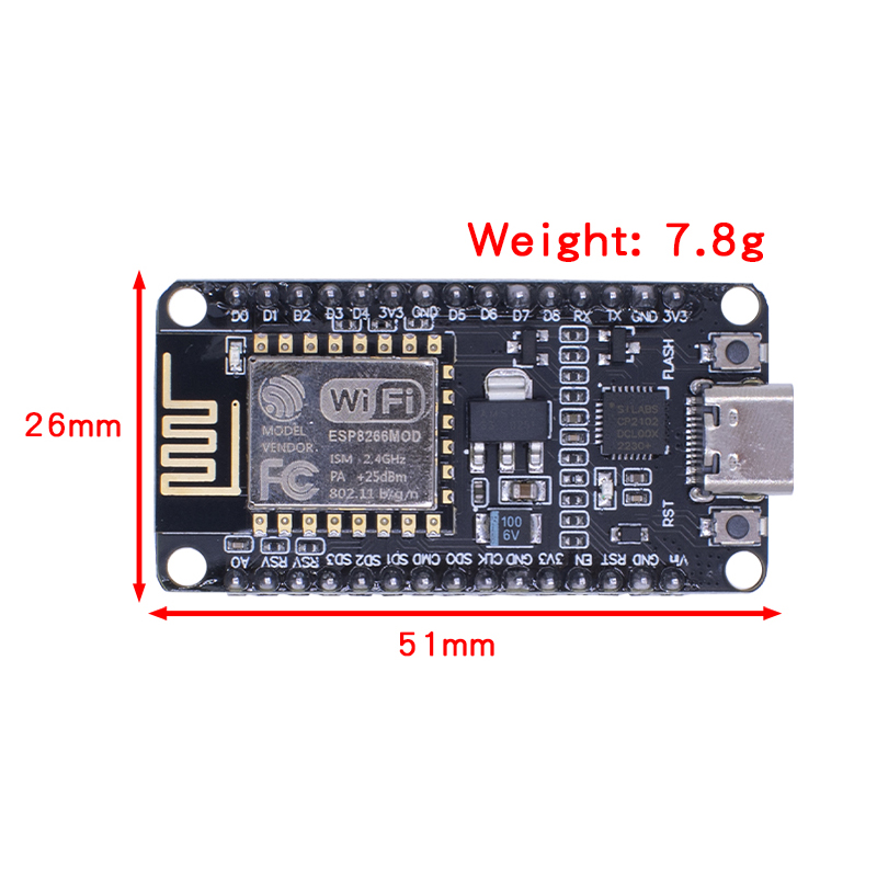 Wi-Fi iot Things TYPE-Cを搭載したワイ - Esp8266 Nodemcu のレビューと価格